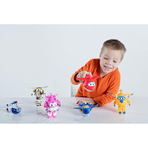 Super Wings 5" Transforming Jerome Airplane Toys, Safe and Durable Vehicle Action Figure, Plane to Robot, Transformable Toys for 3+ Years Old Boys and Girls, Preschool Kids Birthday Gift, Blue