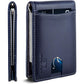 SERMAN BRANDS RFID Blocking Slim Bifold Genuine Leather Minimalist Front Pocket Wallets for Men with Money Clip Thin Gift