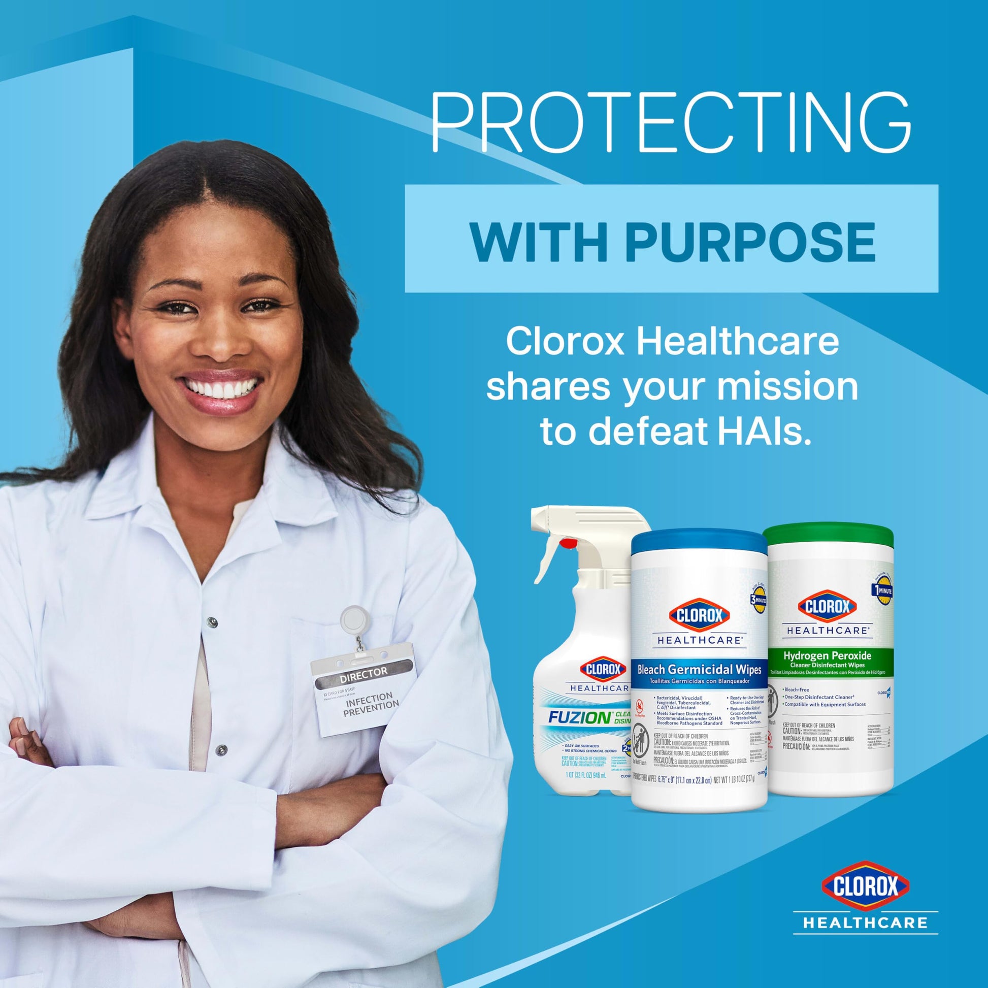 Buy now Clorox Healthcare Hydrogen Peroxide Cleaner Disinfectant Wipes, 12" x 11", Refill for Bucket, 185 Count (Package May Vary) at indiglob india