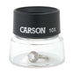 Buy now Carson LumiLoupe 10X Power Black/Clear Stand Magnifier, Ambient Light, 1.0 inch Lens Diameter, 2.0 inch Base Diameter, 2.0 x 1.75 x 2.0 inches, 0.05 kg at indiglob india