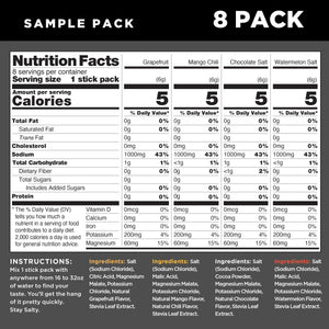 Buy now LMNT Zero Sugar Electrolytes - Sample Pack | Drink Mix | 8-Count at indiglob india
