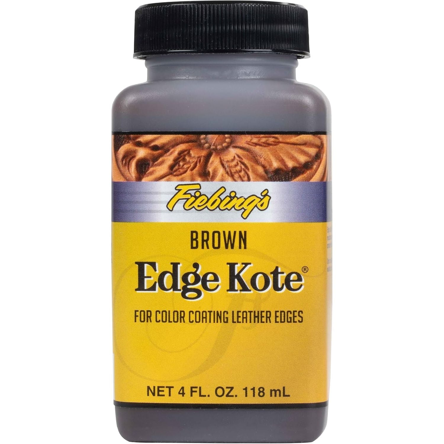 Buy now Fiebing's Edge Kote (4oz, Light Brown) - Leather Edge Paint for Shoes, Furniture, Purses, Couches, Belts - Flexible, Water Resistant, Semi Gloss Color Coating Leather Dye to Protect Natural Edges Brown at indiglob india