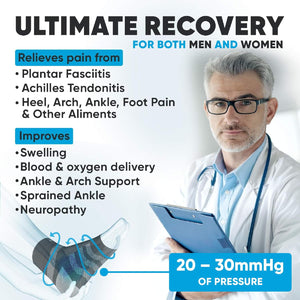 POWERLIX Plantar fasciitis socks for Neuropathy (Pair) for Women & Men, Ankle Brace Support, Toeless Compression Socks & Foot Sleeve for Arch & Heel Pain Relief - Treatment & Everyday Use