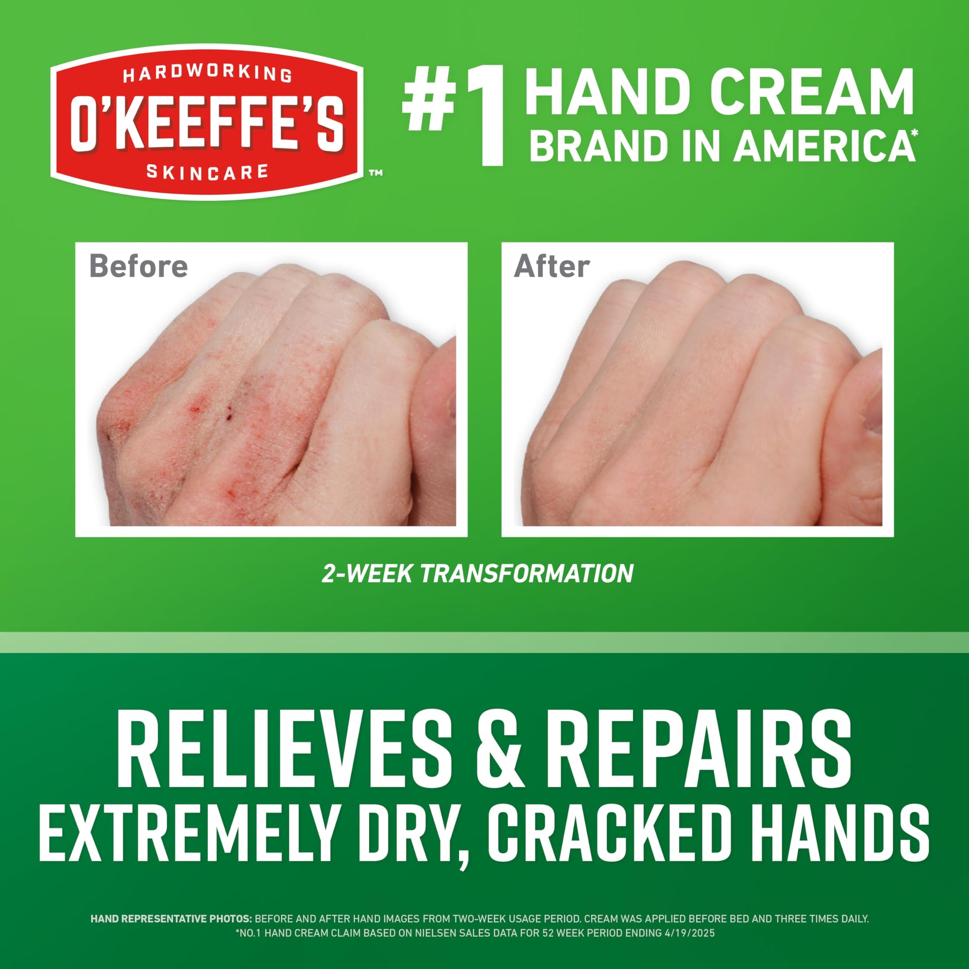 Buy now O'Keeffe's Working Hands Hand Cream for Extreme Dryness - 3 oz Tube (2 Pack) - Repairing Skincare for Cracked, Dry Hands at indiglob india