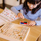 Buy now Melissa & Doug Deluxe Letters and Numbers Wooden Stamp Set ABCs 123s With Activity Book, 4-Color Stamp Pad - FSC Certified at indiglob india