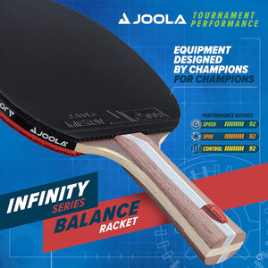 JOOLA Infinity Balance - Advanced Performance Ping Pong Paddle - Competition Ready - Table Tennis Racket for High-Level Training - Designed to Optimize Spin and Control