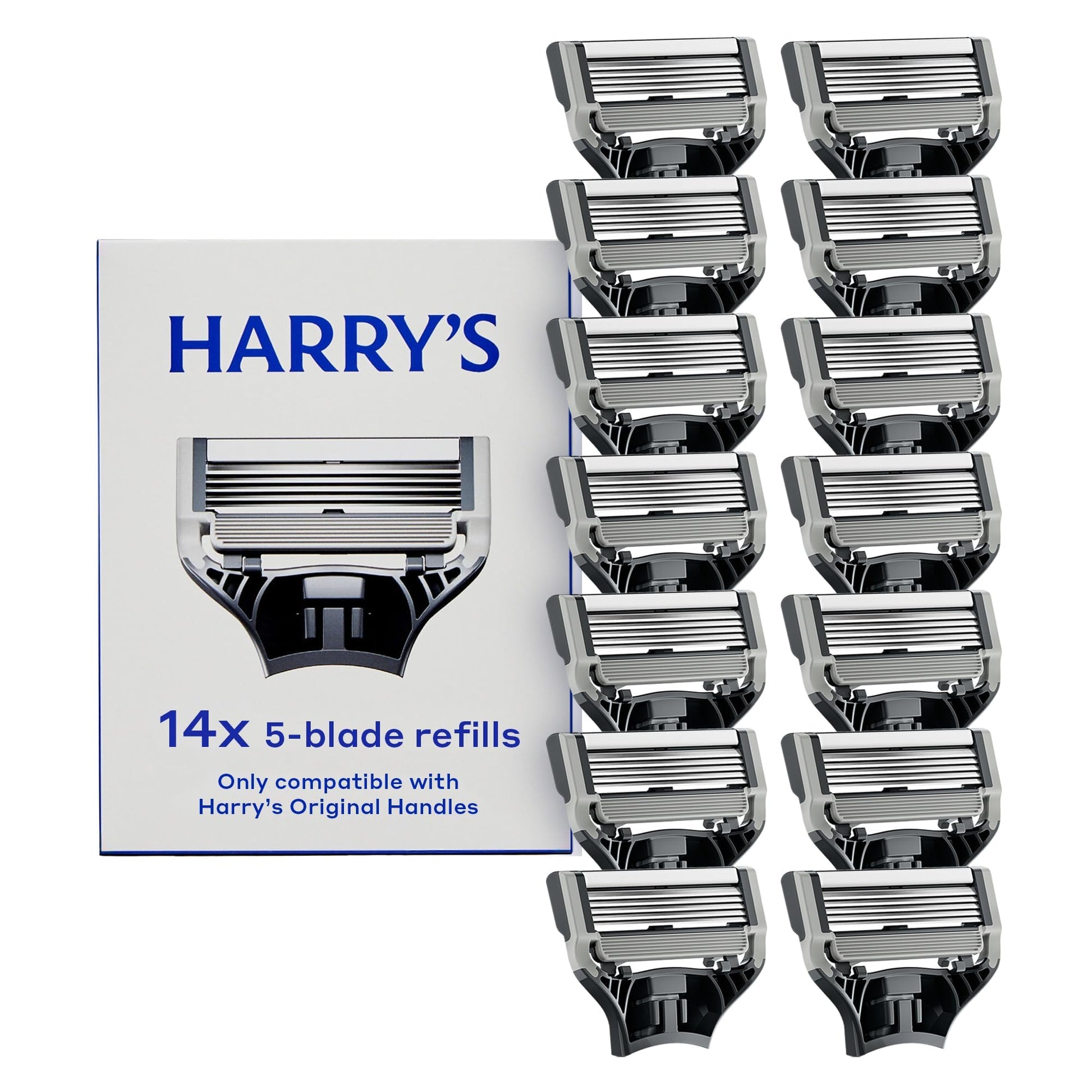 Buy now Harry's Original Razor Blades for Men - 10 Count - Premium Razor Blade Refill Cartridges - German Engineered at indiglob india