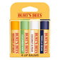Burt's Bees Lip Balm, Beeswax, Strawberry, Coconut and Pear, and Vanilla Bean Pack, With Responsibly Sourced Beeswax, Tint-Free, Natural Lip Treatment, 4 Tubes, 0.15 oz.