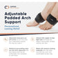 Copper Compression Adjustable Padded Arch Support - Orthopedic Brace - 2 Plantar Fasciitis Braces/Sleeves. Heel Spurs, Feet Pain Relief, Flat & Fallen Arches, Flat Feet (1 Pair - One Size Fits All)
