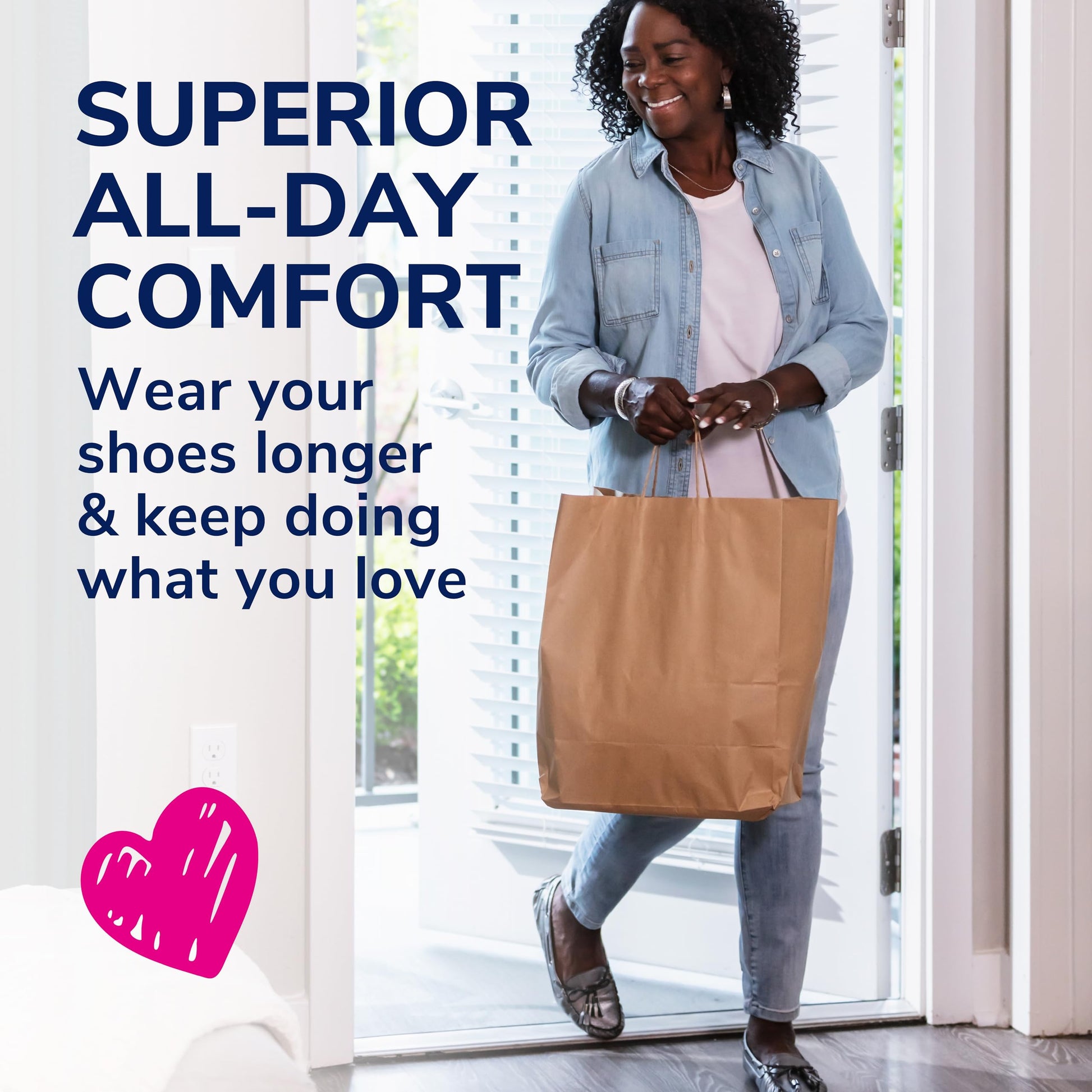 Buy now Dr. Scholl's Love Your Flats & Sandals 3/4 Length Insoles, All-Day Comfort, Relieve & Prevent Shoe Discomfort, Absorbs Shock, Arch Support at indiglob india