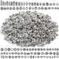 Cridoz Metal Spacer Beads for Making Bracelet, Necklace, Jewelry Making and Findings Accessories, 900Pcs, Silver