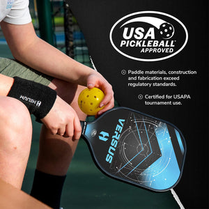 Helium Pickleball Paddles Set of 4 - USAPA Certified - Graphite Fiberglass Surface, Lightweight Honeycomb Core