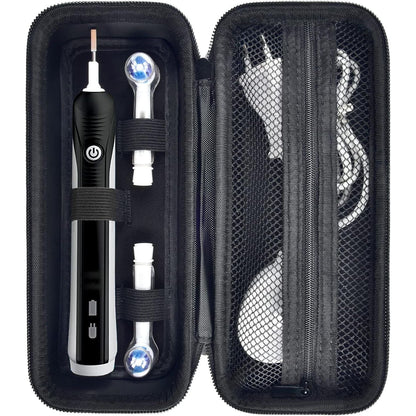 Toothbrush Travel Case Compatible with Oral-B Pro 1000, 2000, 3000, 3500, 1500/ for Philips Sonicare ProtectiveClean 4100 5100 Electric Toothbrush with Mesh Pocket for Accessories - Black (Bag Only)