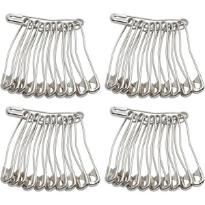 60Pcs Curved Safety Pins Size 4, 2-1/4 inch / 57mm Quilting Basting Pins, Bent Safety Pins for Quilting and Knitting (Sliver)