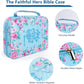 Bible Covers Case for Women Medium Large Bible Carrying Cases Holder 11“x8.5”x2.5" Floral Bible Book Carrier Tote Bags with Pockets Handles Zipper Christian Accessories Gifts