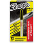 Sharpie Industrial Permanent Markers, Fine Point, Black, Box of 12