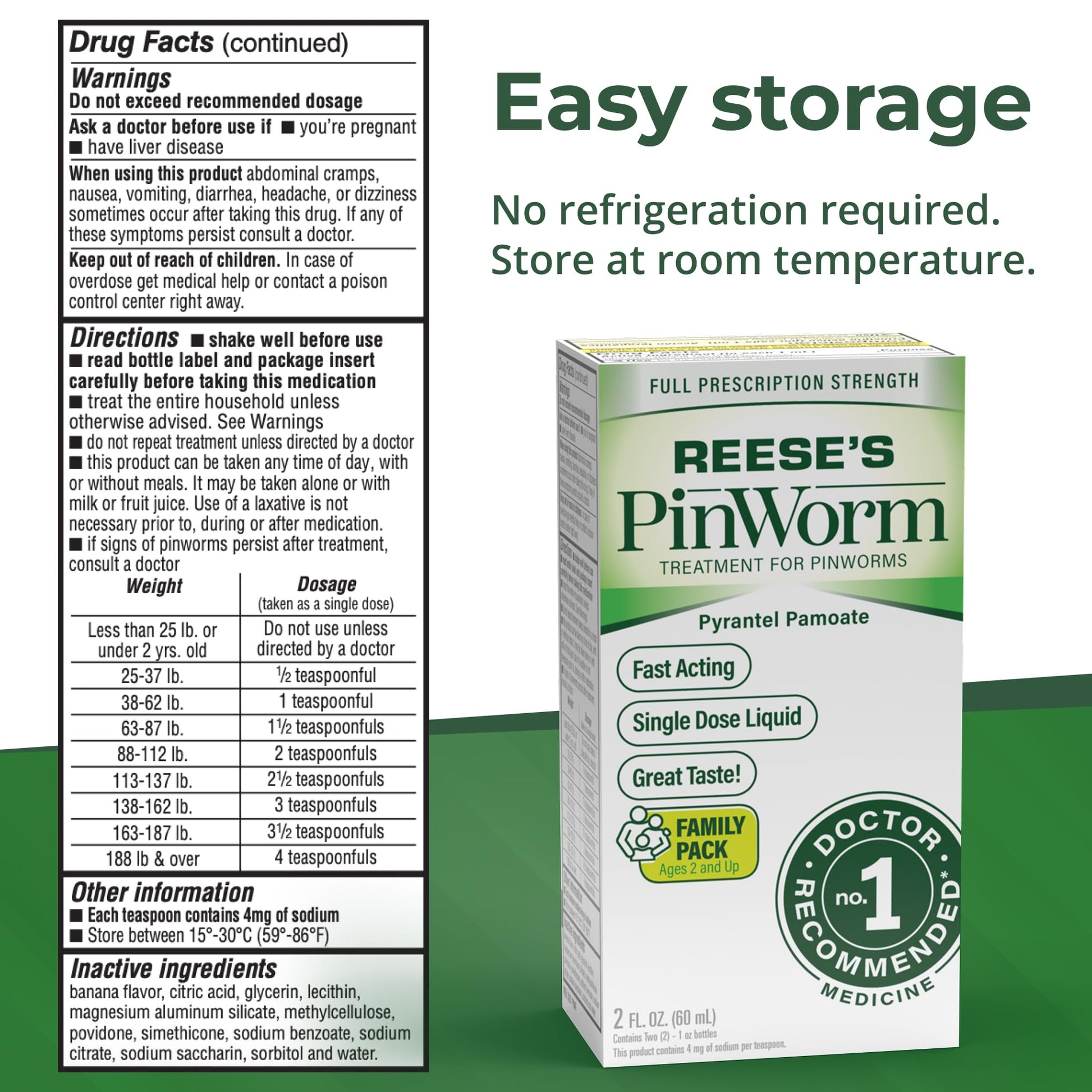Buy now REESE'S PINWORM Medicine Liquid for Entire Family, Full Prescription Strength, 2 Oz, #1 Doctor Recommended Single Dose Pyrantel Pamoate Dewormer for Adults & Kids Ages 2+, Banana Flavor at indiglob india