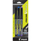 PILOT Precise Varsity Pre-Filled Fountain Pens, Medium Point Stainless Steel Nib, Black/Blue/Purple Inks, 3-Pack (90022)
