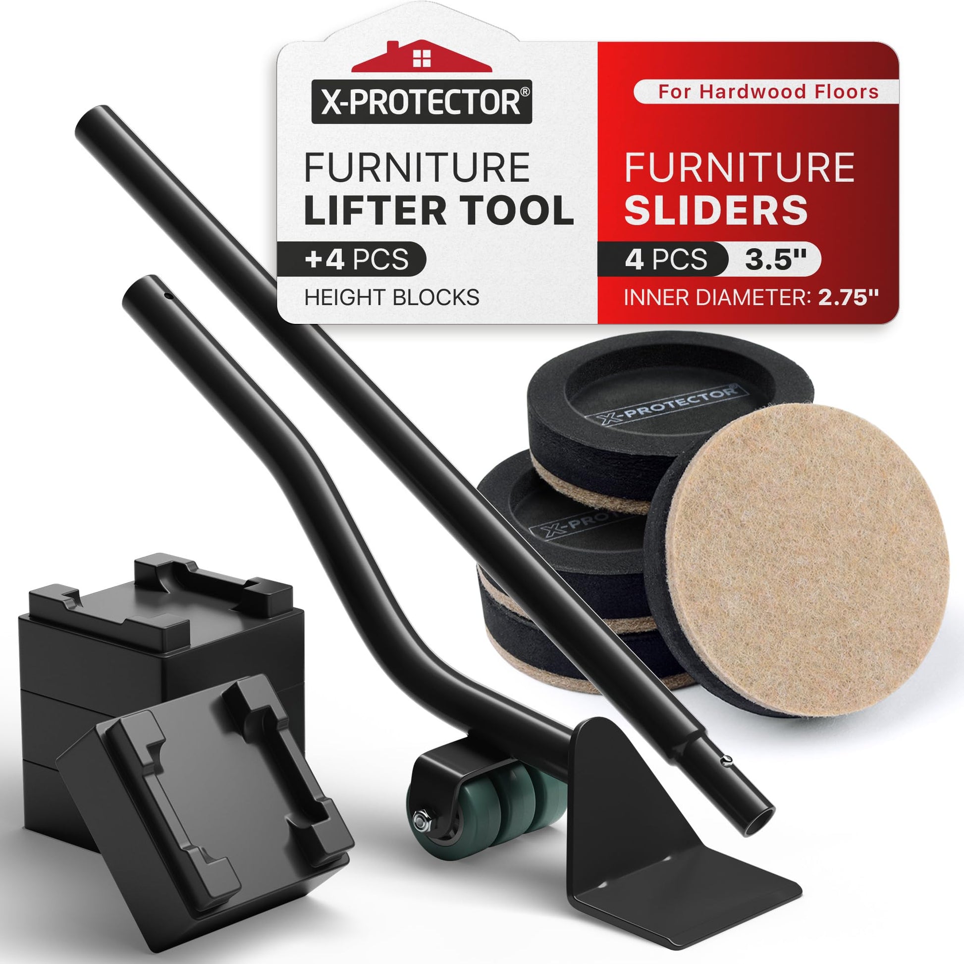 Buy now Felt Furniture Sliders Hardwood Floors X-PROTECTOR – 16 PCS 3 1/2" Furniture Sliders – Heavy Duty Felt Sliders Hard Surfaces – Move Your Furniture Easily & Safely! at indiglob india