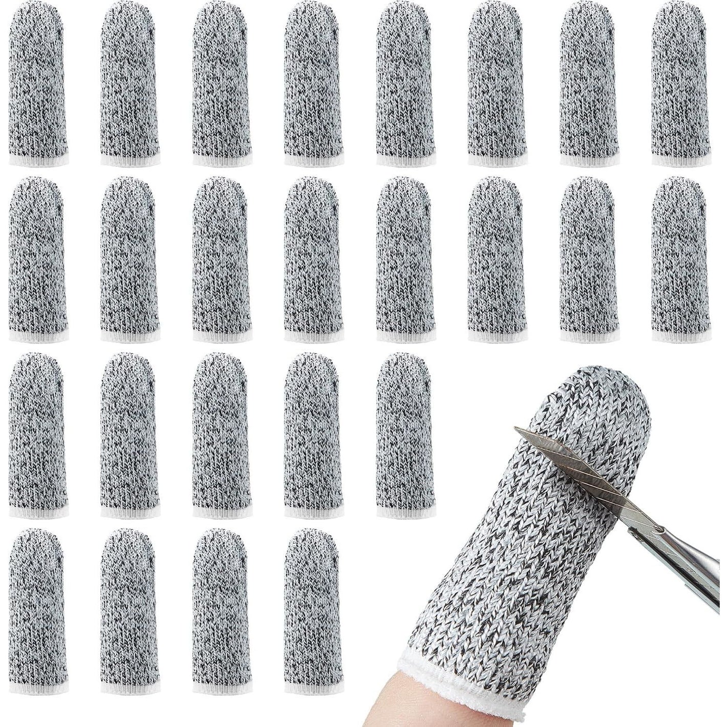 Honoson 60 Pieces Finger Cots Cut Resistant Finger Protector Reusable Thumb Sleeve Anti Slip Thumb Protectors Guards for Kitchen Sculpture Work