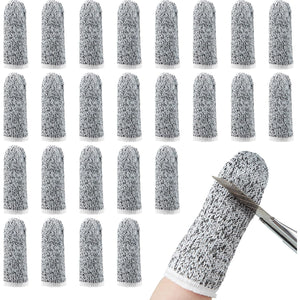 Honoson 60 Pieces Finger Cots Cut Resistant Finger Protector Reusable Thumb Sleeve Anti Slip Thumb Protectors Guards for Kitchen Sculpture Work
