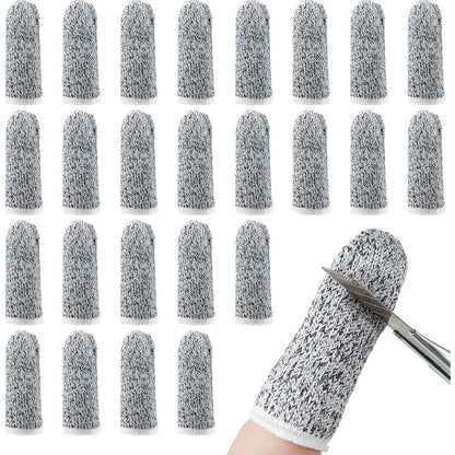 Honoson 60 Pieces Finger Cots Cut Resistant Finger Protector Reusable Thumb Sleeve Anti Slip Thumb Protectors Guards for Kitchen Sculpture Work