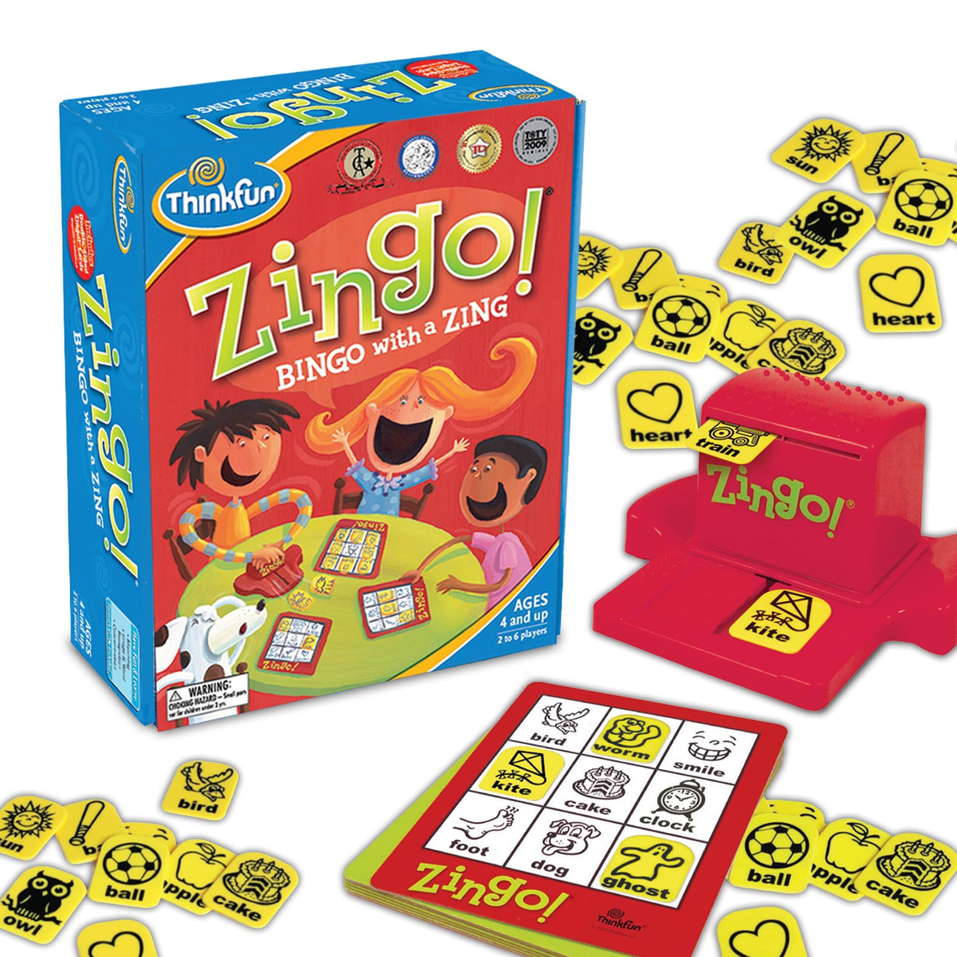 Buy now ThinkFun Zingo Bingo Award Winning Preschool Game for Pre-Readers and Early Readers Age 4 and Up - One of the Most Popular Board Games for Boys and Girls and their Parents (97700) at indiglob india