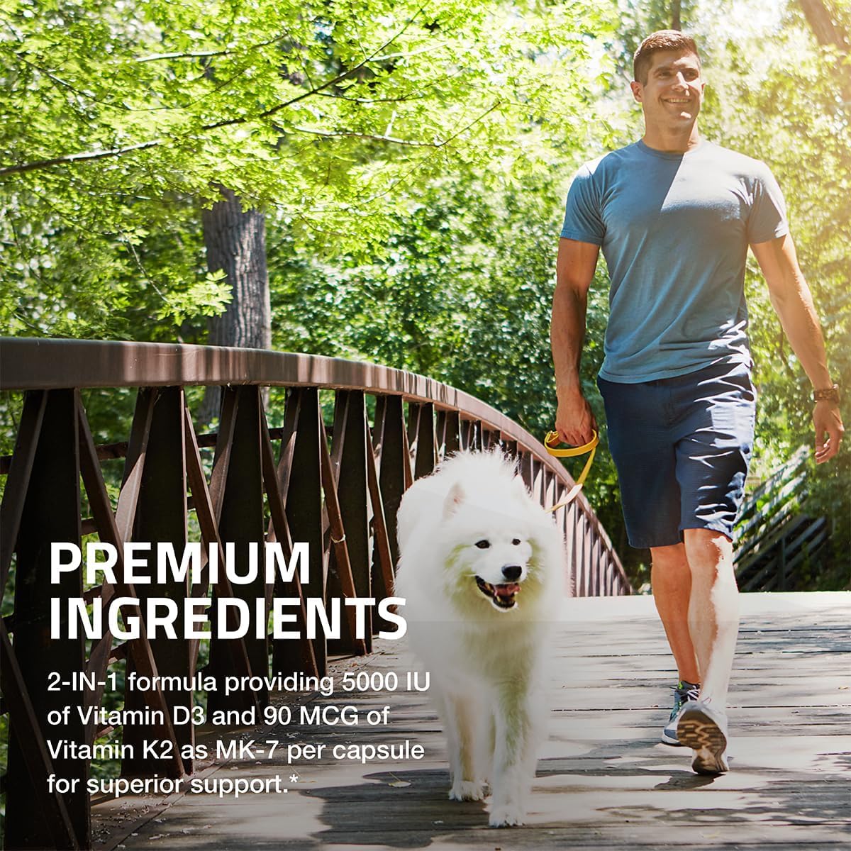 Buy now Bronson Vitamin K2 (MK7) with D3 Supplement Non-GMO Formula 5000 IU Vitamin D3 & 90 mcg K2 MK-7 Easy to Swallow D & K Complex, 250 Capsules at indiglob india