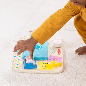 Buy now Melissa & Doug Wooden Work & Play Desktop Activity Board Infant and Toddler Sensory Toy - FSC-Certified at indiglob india