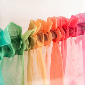Buy now Drewin Colorful Sheer Curtains for Girls Bedroom 63 Inche Length 2 Panels Rainbow Ombre Semi Voile Drapes Gradient Linen Drapery Nursery DecorClassroom Decor,52x63 Inches at indiglob india