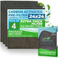 Breathe Naturally Universal Cut to Fit Carbon Activated Air Filter - Replacement Charcoal Filters - Pre Filter Carbon Sheet for Air Purifier, Vent Filters & More - Made in USA (Pack of 1, 16x48)