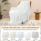 TOONOW Extra Soft Fuzzy Faux Fur Throw Blanket 50"x60", Reversible Lightweight Fluffy Cozy Plush Comfy Microfiber Fleece Decorative Shaggy Blanket for Couch Sofa Bed, Pure White