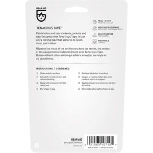 GEAR AID Tenacious Tape Repair Patches for Jackets, Tents, Outdoor Gear and Technical Fabrics, Black and Clear, 3” Rounds, 4 Patches, 1 Pack
