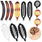 Chuangdi 12 Pcs Banana Hair Clips for Women Classic Clincher Double Combs Large Fishtail Hair Clip Banana Ponytail Holder, 4 Styles(Tortoiseshell Color, White, Clear, Black)