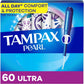 Tampax Pearl Tampons for Women, with LeakGuard Braid, Ultra Absorbency, Unscented, 45 Count