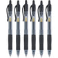 Pilot G2 07 Black Fine Retractable Gel Ink Pen Rollerball 0.7mm Nib Tip 0.39mm Line Width Refillable BL-G2-7 (6)