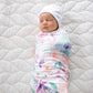 Buy now Copper Pearl Large Premium Knit Baby Swaddle Receiving Blanket Floral Bloom at indiglob india