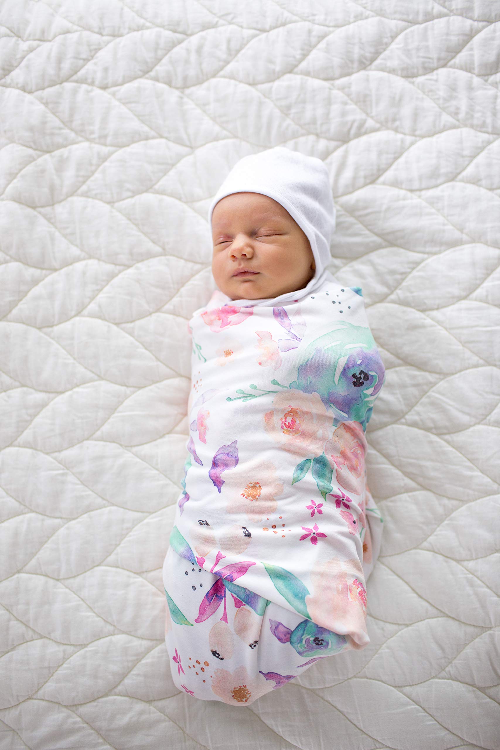Buy now Copper Pearl Large Premium Knit Baby Swaddle Receiving Blanket Floral Bloom at indiglob india