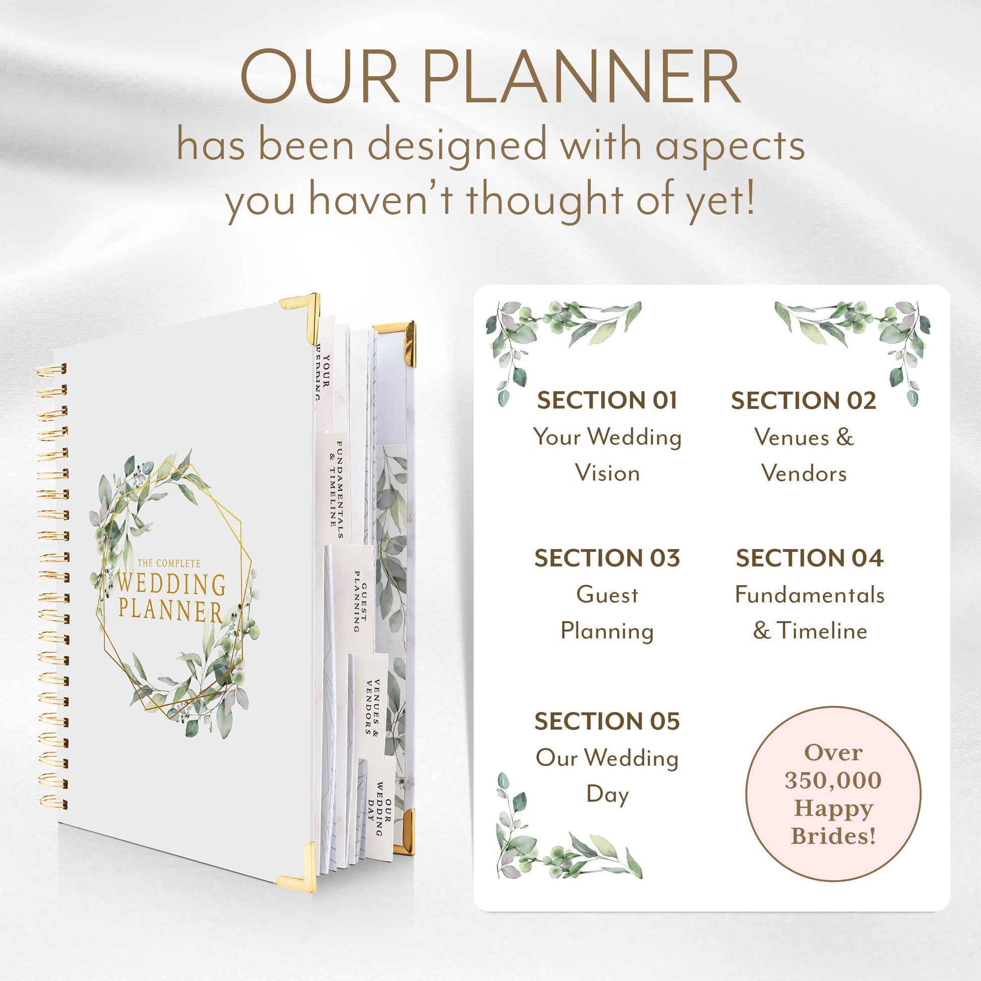 Buy now Your Perfect Day Wedding Planner Book and Organizer - Wedding Planner Book - Bridal Planning Binder with Countdown Calendar - Bride Gifts - (FLORAL) at indiglob india