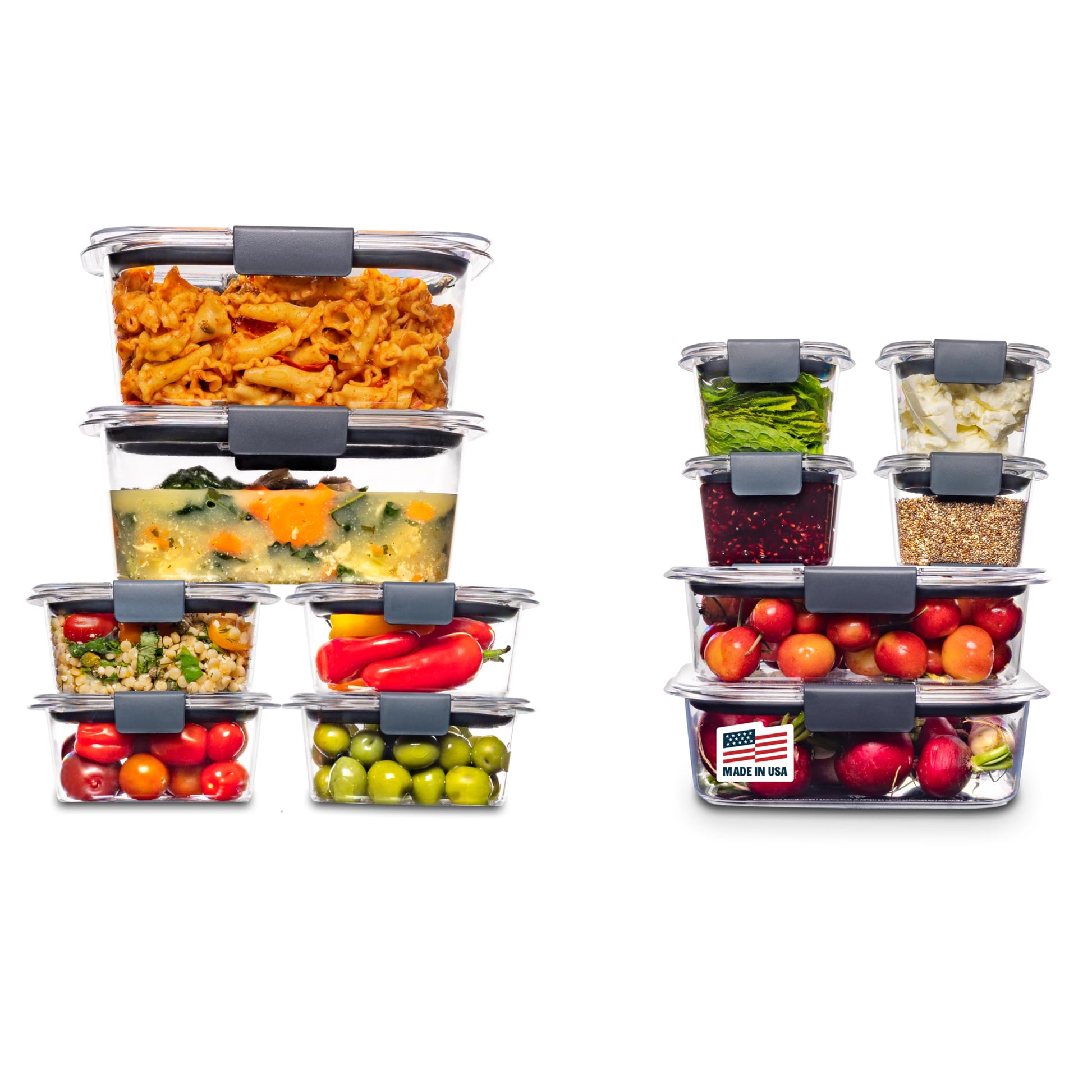 Buy now Rubbermaid Brilliance Food Storage Containers, Set of 5 (10 Pieces), BPA-Free, Leak-Proof, Clear at indiglob india