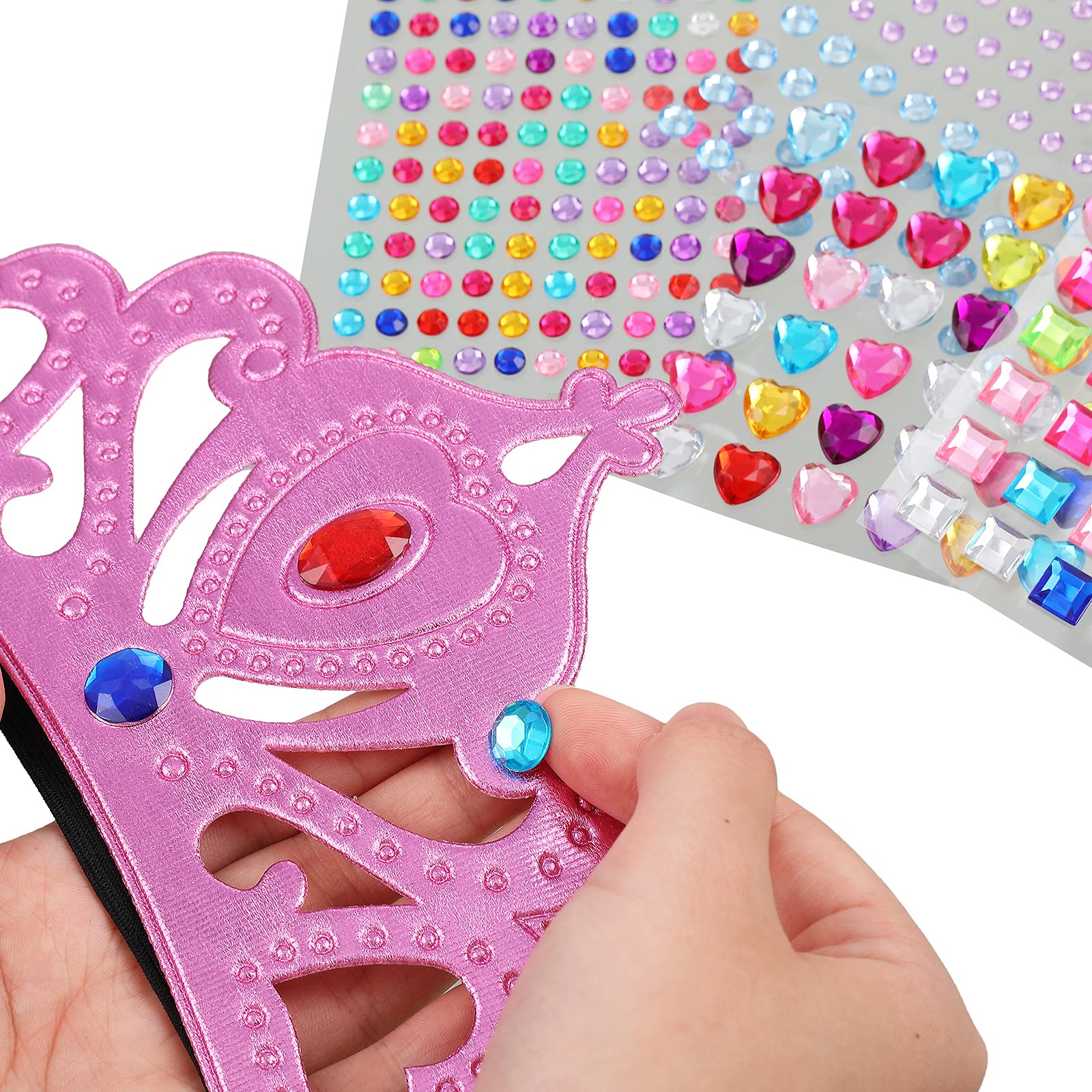 Buy now Epakh 19 Pieces DIY Crowns Set Party Foam Hats Making Your Own Tiara Crystal Diamond Sticker Princess King Crown Birthday Hat (Classic Style) at indiglob india