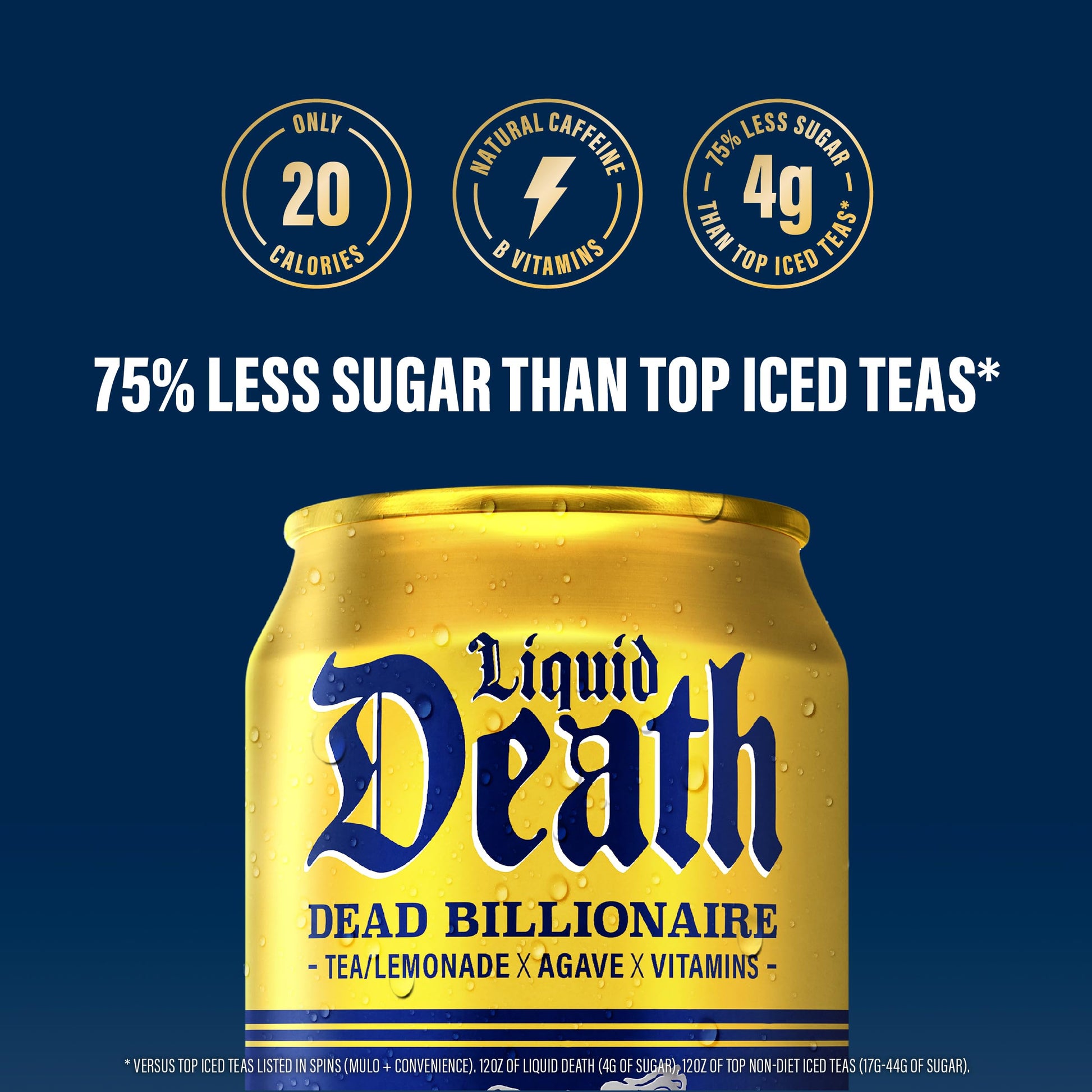 Buy now Liquid Death Iced Tea - Blueberry Buzzsaw (Blueberry-Flavored Black Tea), Less Sugar*, Boost of Caffeine, B Vitamins, No Artificial Sweeteners, 12 Fl Oz (Pack of 12) at indiglob india