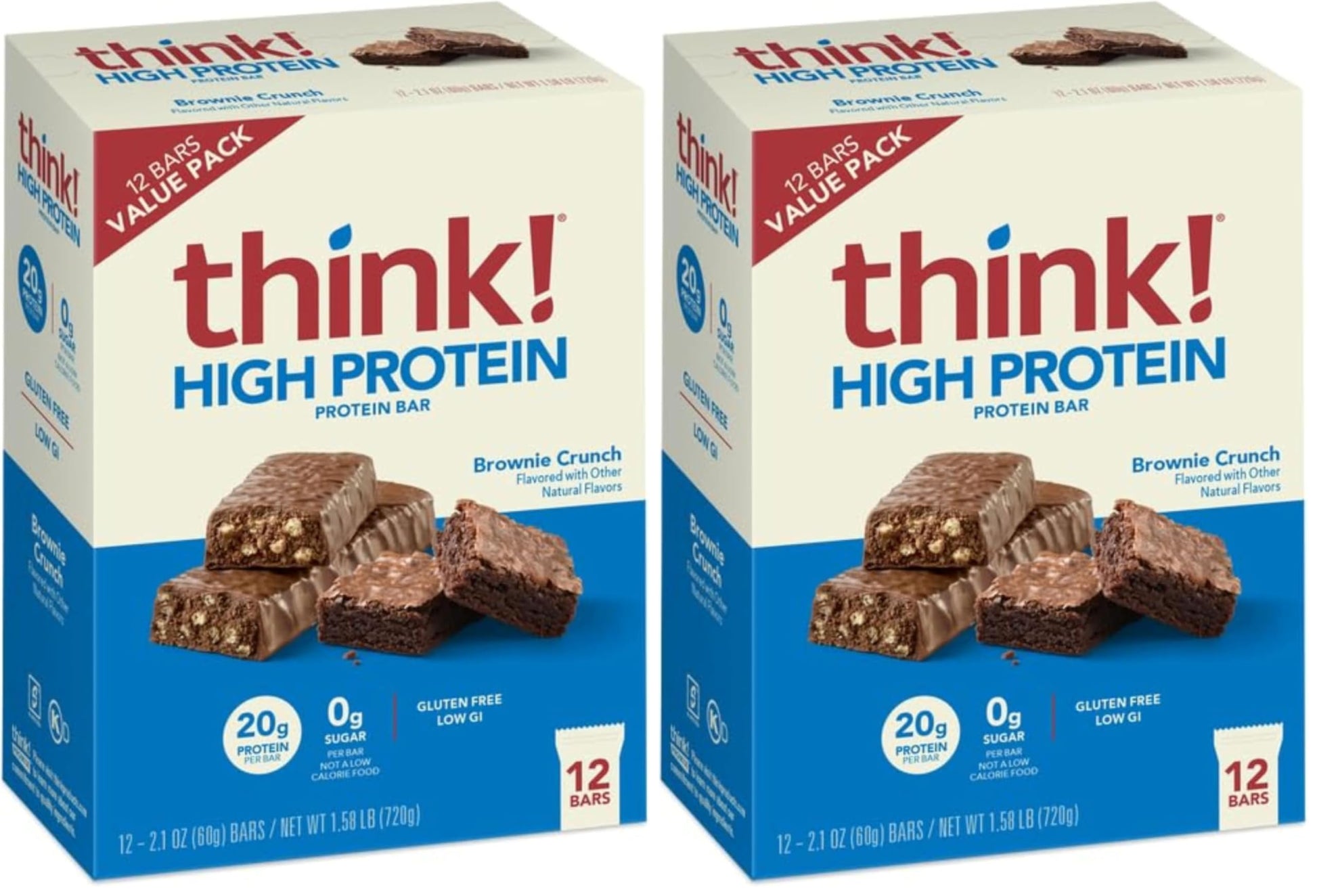 Buy now think! Protein Bars, High Protein Snacks, Gluten Free, Kosher Friendly, Creamy Peanut Butter, Nutrition Bars, 2.1 Oz per Bar, 12 Count (Packaging May Vary) at indiglob india