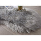SERISSA Soft Fluffy Rug Grey Faux Sheepskin Fur Rug Shaggy Couch Cover for Bedroom Living Room Runner, 2x6 Feet
