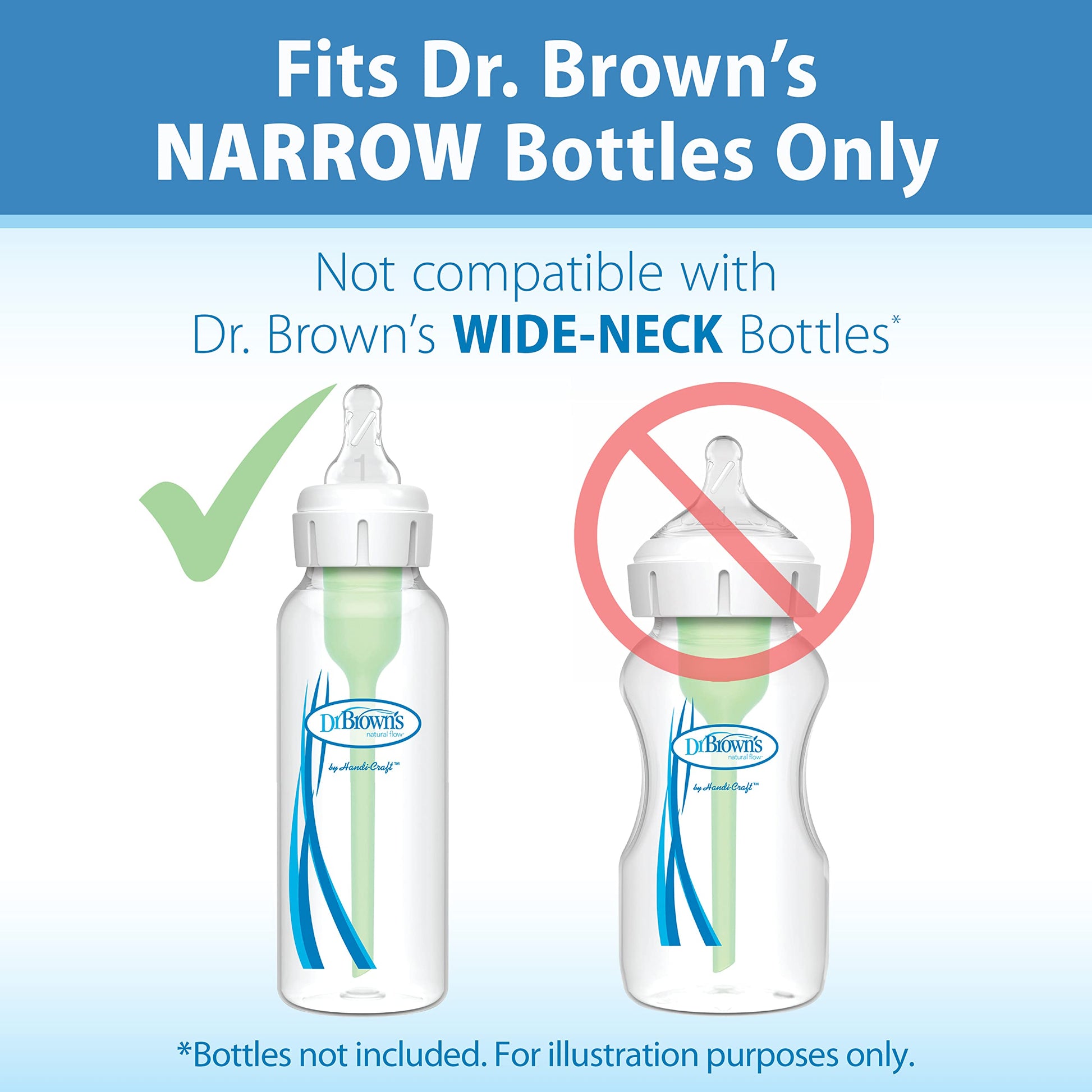 Buy now Dr. Brown’s Natural Flow Y-Cut Narrow Baby Bottle Silicone Nipple, Ideal for Thicker Liquids, 9m+, 100% Silicone Bottle Nipple, 6 Count at indiglob india