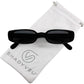 ShadyVEU Slim Classic Rectangular Sunglasses UV Protection 90’s Vintage Small Wide Retro Frame Fashion Shades