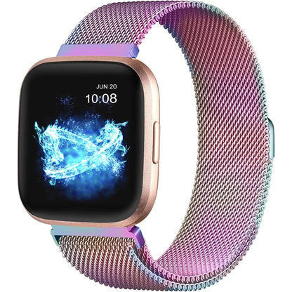 ZWGKKYGYH Metal Bands Compatible with Fitbit Versa 2/Versa Lite SE/Versa Band for Women Men, Royal Gold, Small