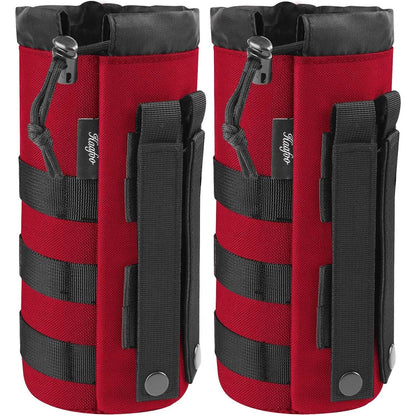 Molle Water Bottle Holder, Upgraded 1000D Nylon Tactical Molle Water Bottle Pouch, Sports Water Bottle Bag Bottom Mesh Lining Hydration Carrier for Camping, Climbing, Hiking and Travelling