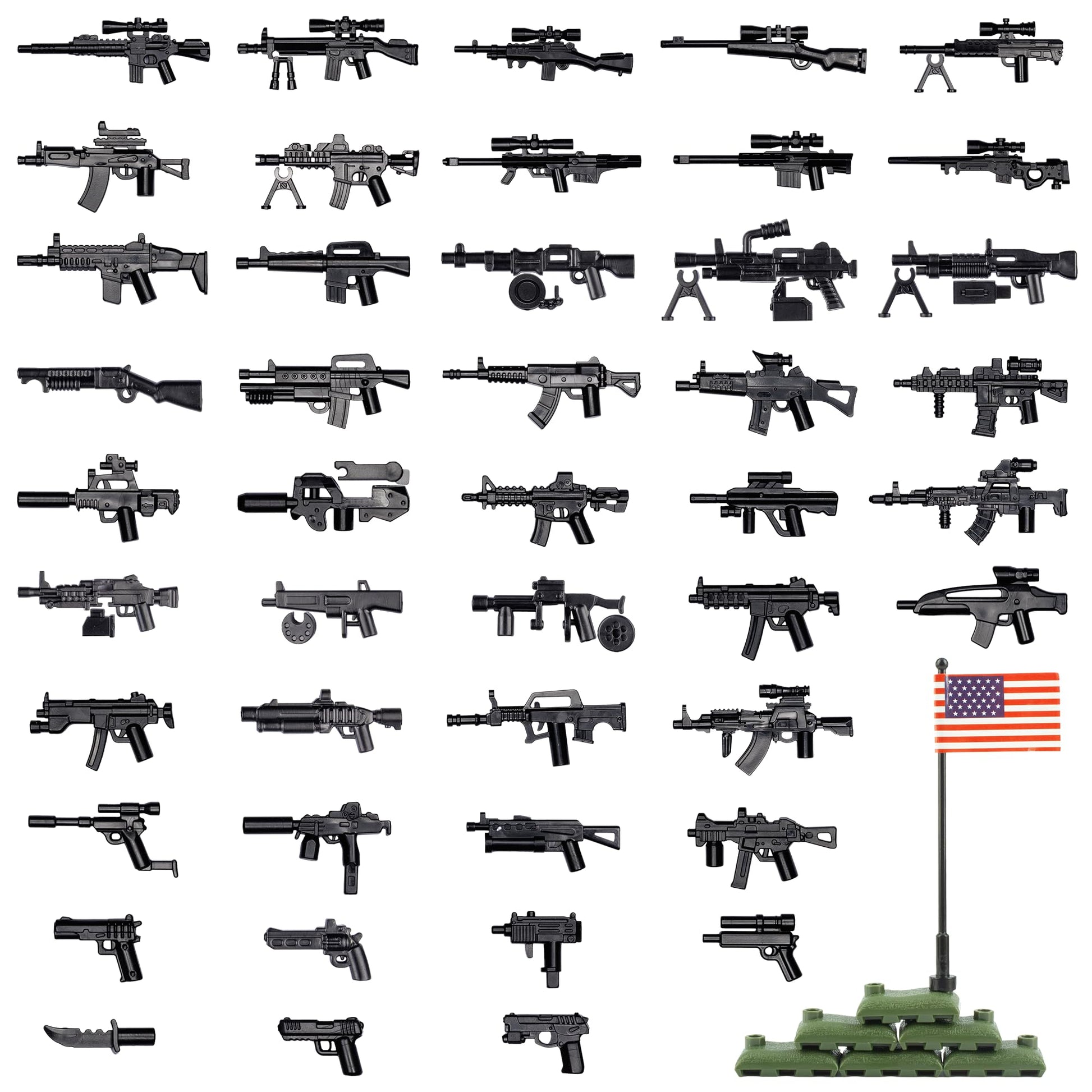Buy now 83 Pcs Toy Soldiers Figures US Army Battle Toy Set - Weapons Pack Military Weapon Battle Building Blocks Compatible with Major Brand, 3 Years Old and up U.S Weapons In-game (52pcs) at indiglob india