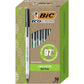 BIC Ecolutions Round Stic Ballpoint Pens, Medium Point (1.0mm), 50-Count Pack, Black Ink Pens Made from 97% Recycled Plastic